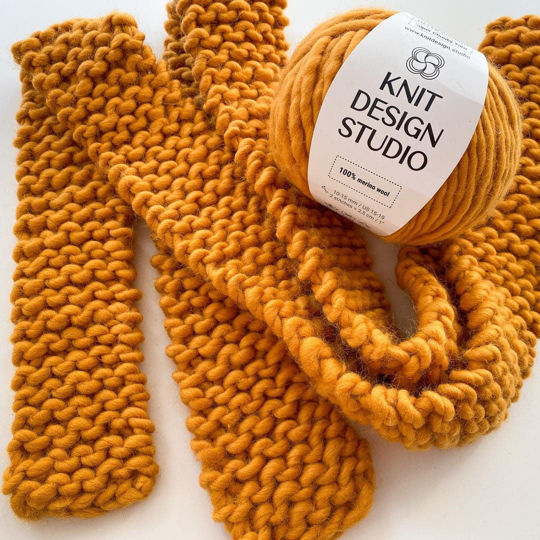 Skinny Scarf Knitting Kit Beginner Knit Projects Wool Winter Scarf