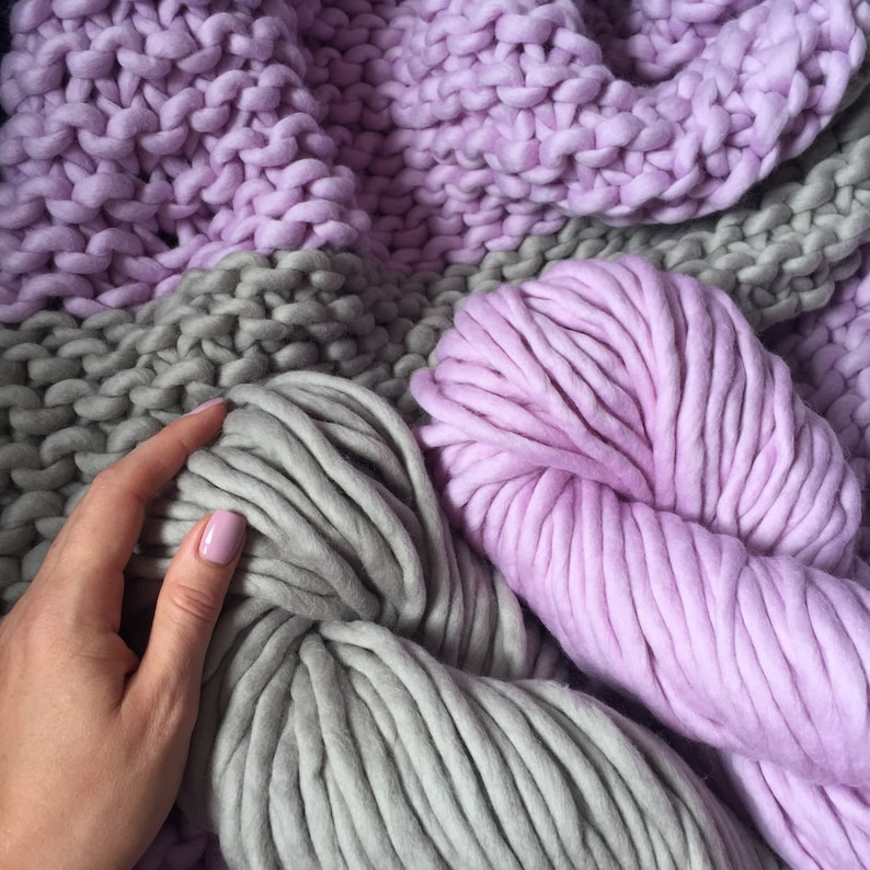 Handspun chunky yarn 100g Super bulky felted merino wool yarn Thick knitting yarn image 4