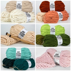 Chunky handspun yarn 1 kg / 2,2 Lb. Super bulky merino wool blanket yarn Jumbo, thick, giant yarn image 6