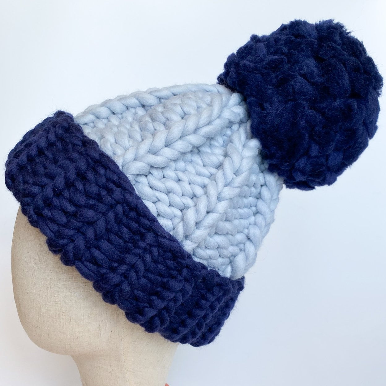 Britt's Knits Cozy Classics Pom Hat Winter Cozy Fur Pom Knit