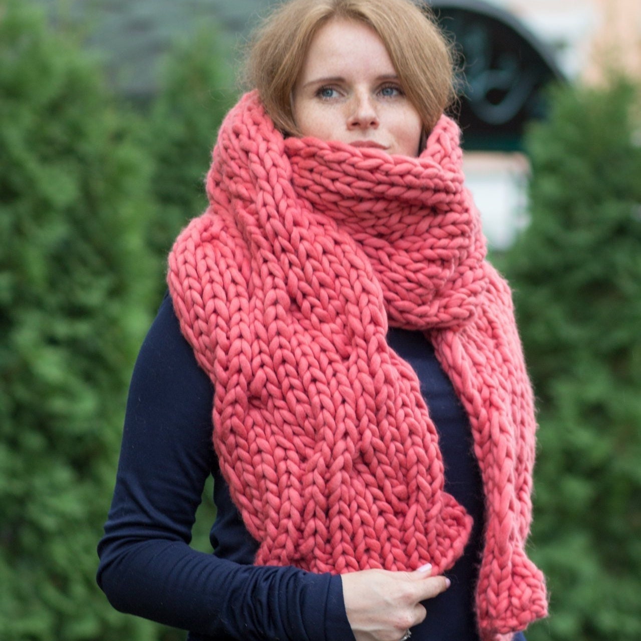 Tricoter une écharpe chunky en grosse laine — WoolKiss