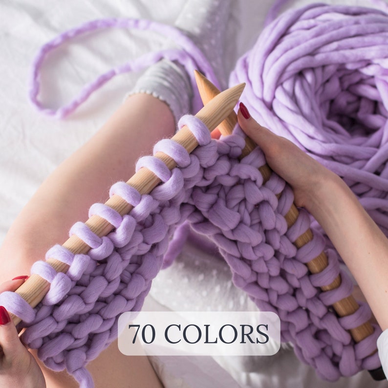 Chunky handspun yarn 1 kg / 2,2 Lb. Super bulky merino wool blanket yarn Jumbo, thick, giant yarn image 1