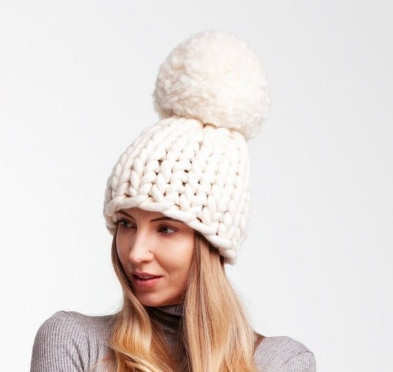 Fine Knit Fur Pom Slouchy Beanie - Pretty Simple Wholesale