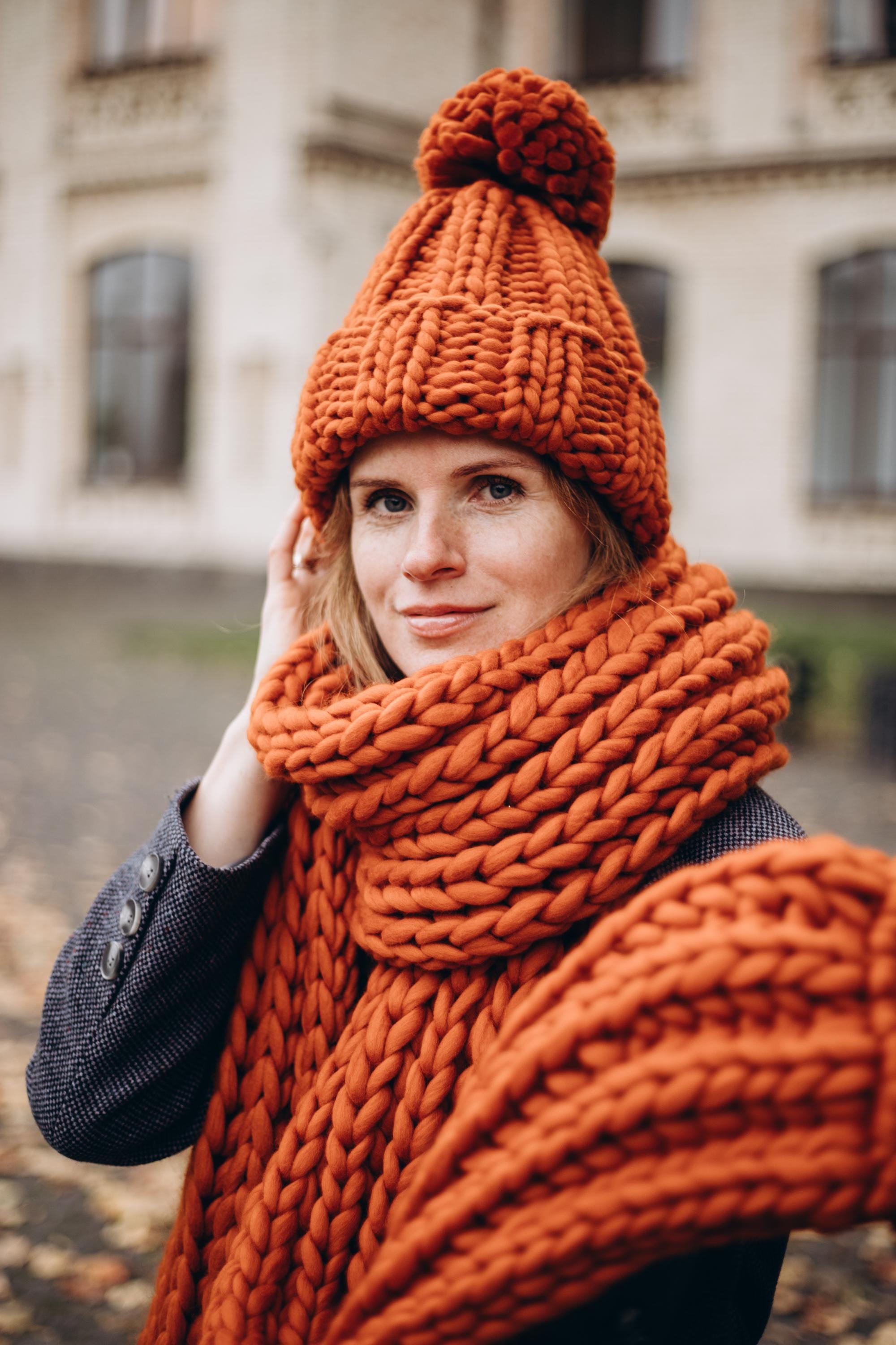 Dicker Woll-Strickschal Für Damen & Paare – Gemütlicher Winterschal In Stylischem Design