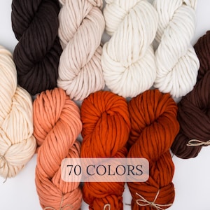 Super chunky yarn 200g / 55m - Super bulky yarn - Thick yarn - Super chunky merino wool yarn - Chunky wool yarn - Blanket yarn