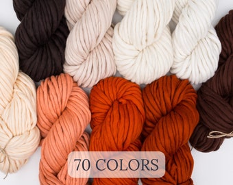 Supergrof garen van merinowol: superdik, handgesponnen garen (200 g)