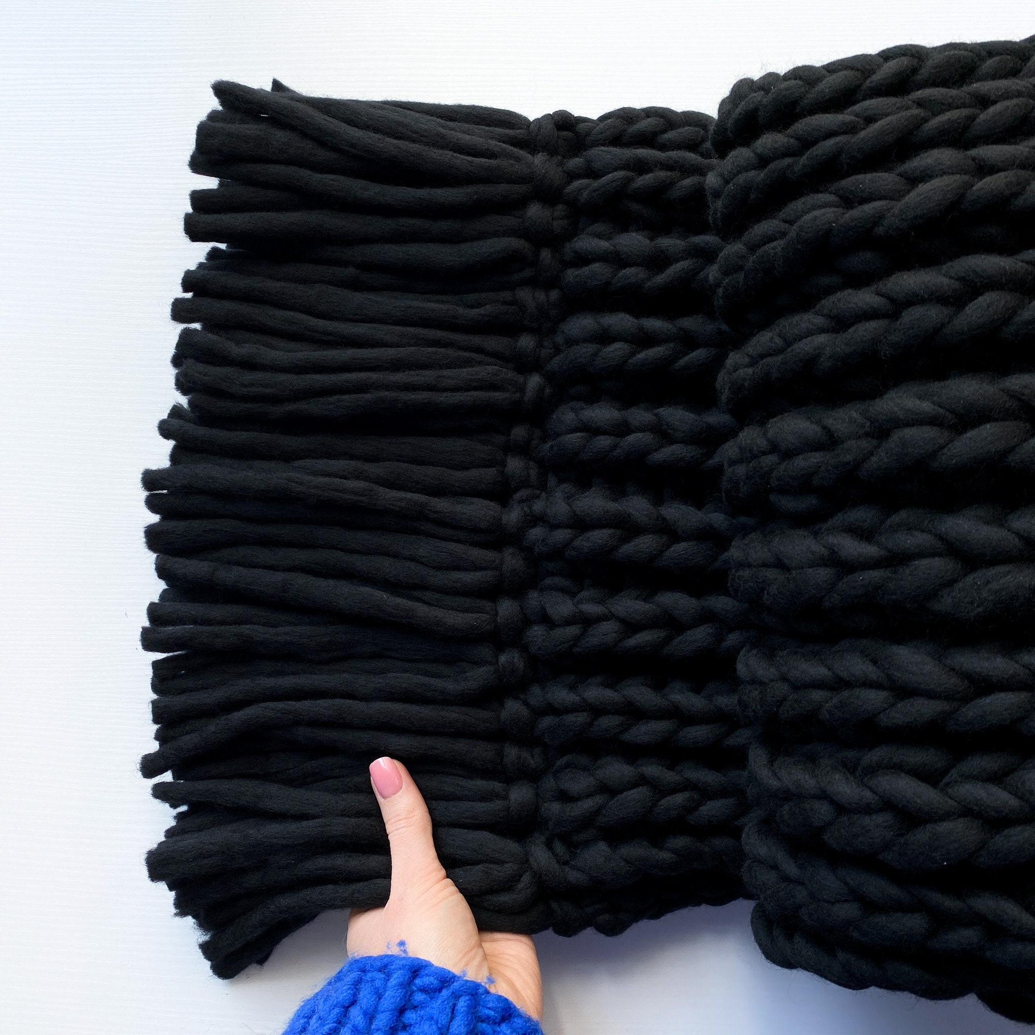 Oversized Mens Chunky Knit Scarf - Lenny Kravitz Large Winter