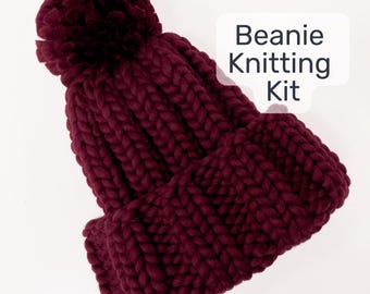 Bommelmützen - Strickset - Wintermützen, Strickset für Anfänger