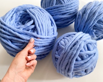 Clearance chunky yarn sale - Destash yarn lots 2,4 kg / 5 Lb. - Blue bulky merino wool yarn