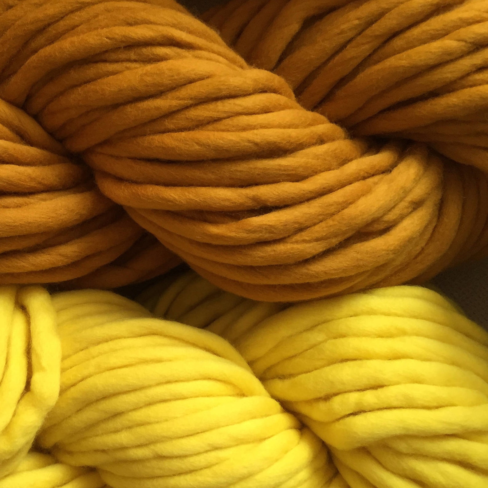 SALE Super bulky wool yarn Mustard yellow yarn Giant yarn Etsy