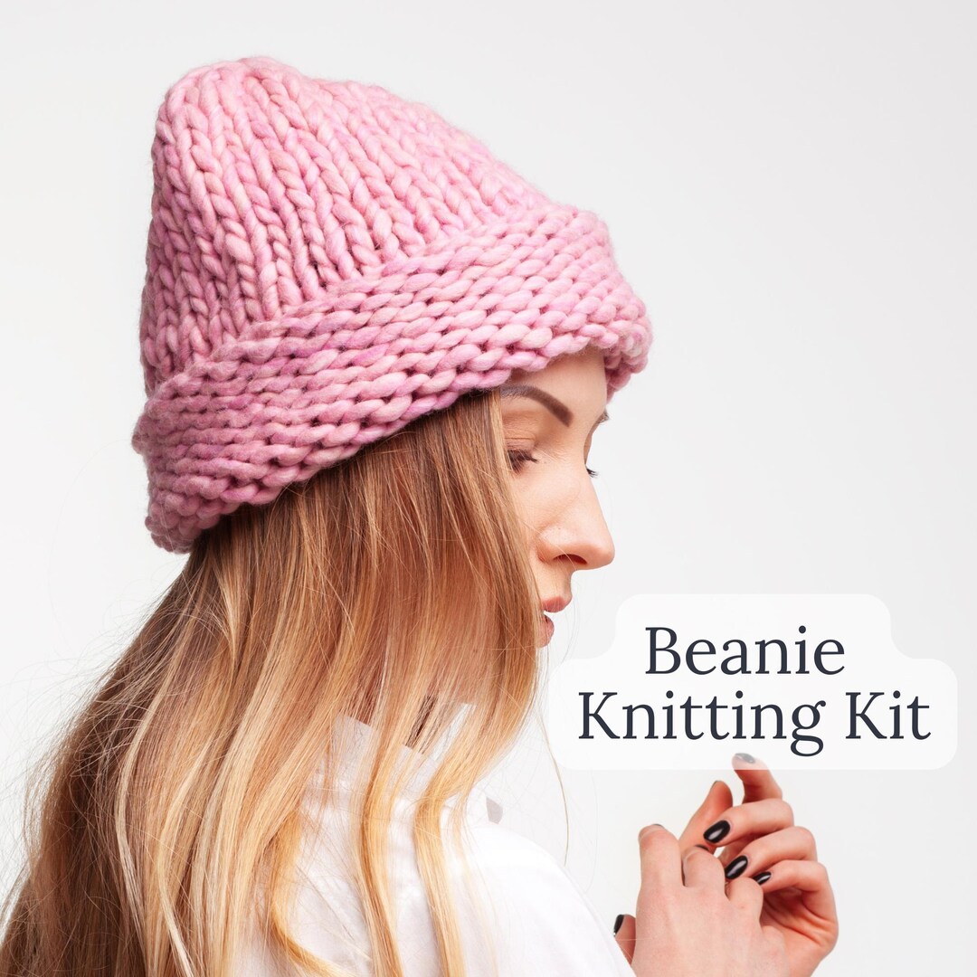 Beanie Knit Kit - Hat Knitting Diy Kit - Make Your Own Fisherman ...