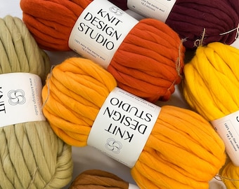 Chunky knit yarn 300g - Jumbo merino wool knitting yarn - Handspun thick giant felted yarn