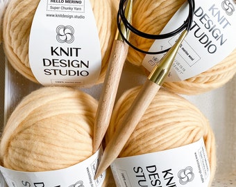 Dik garen - Dikke wol haak- en breigaren - Super volumineus merino zwervend garen - Groot breigaren voor deken 200g