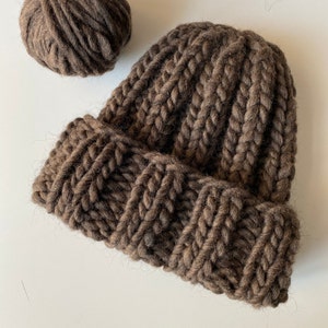 Knitted winter mens hats SALE - Wool knit fisherman beanie for men - Thick oversized knit cap - Boyfriend gift