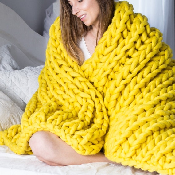 Handmade chunky blanket sale