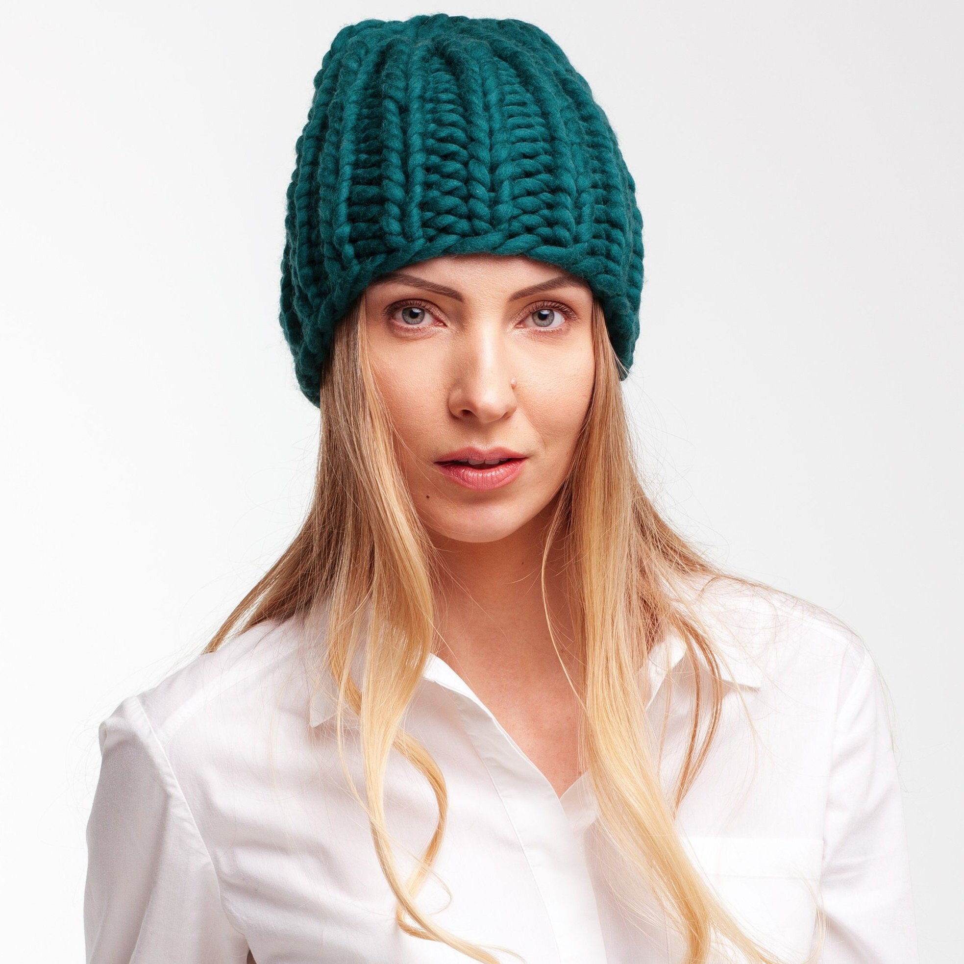 Merino wool knit hat women Adult winter hat Hats women Etsy