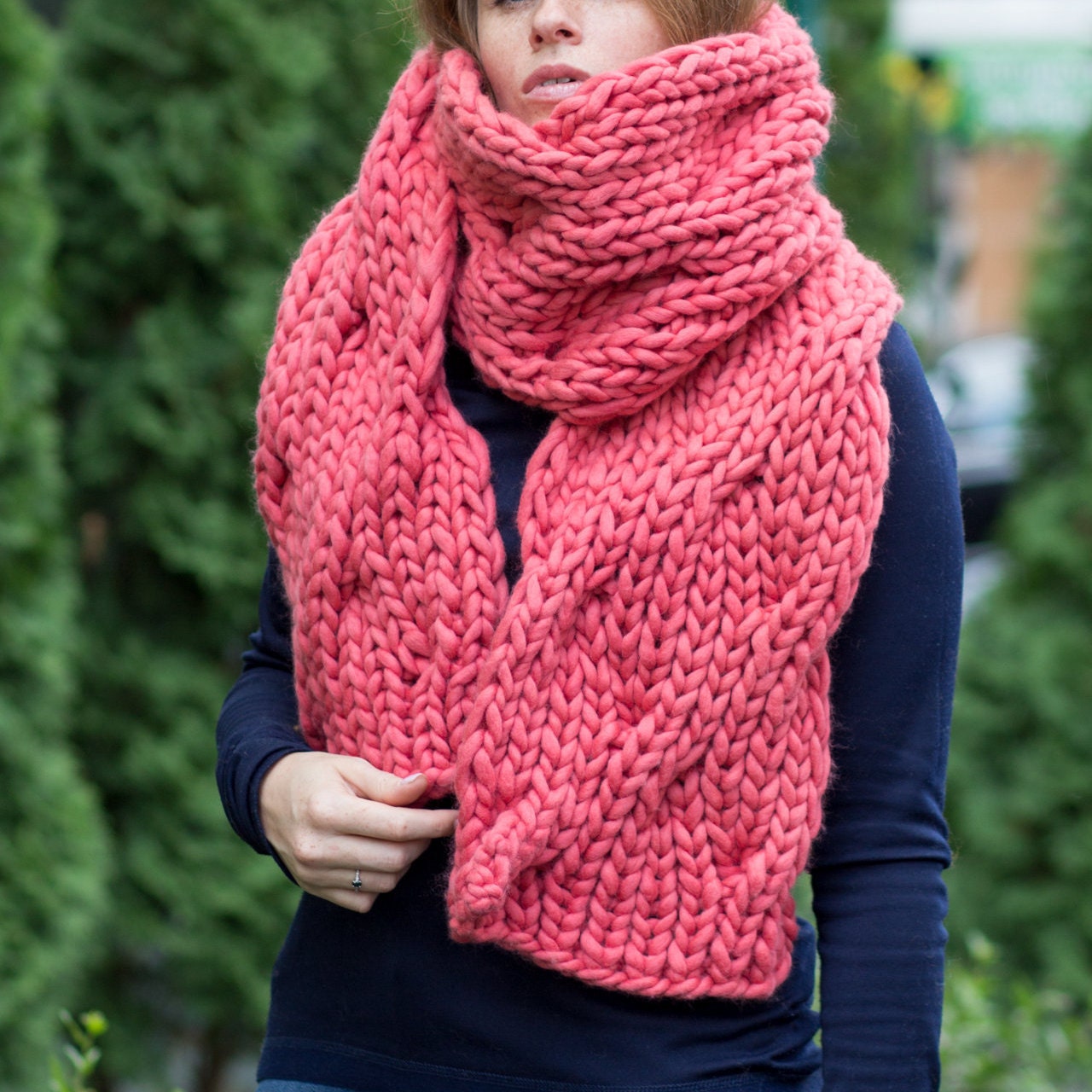 KNITTING PATTERN Cable Knit Scarf Pattern Knitted Scarf Etsy