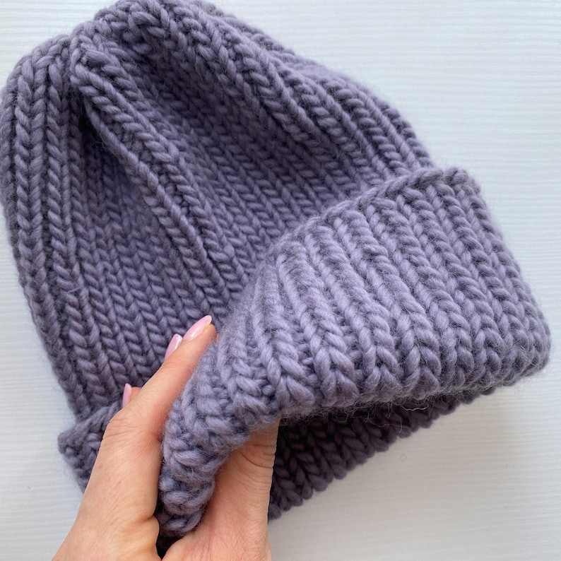 Winter Knitted Beanie Knitting Pattern - Easy Knit Hat PDF Pattern - Etsy