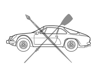 Alpine A110 Original Svg Png Eps Descarga Instantánea Gráfico Vectorial Arte Lineal Silueta Clip Art