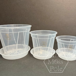 Transparent plant pots with good drainage planter! Crystal Clear see through planter. 4-6inch Available! Clear planter pots with saucers