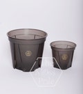 High quality clear transparent plant pots in black color good drainage planter 5 inch clear plant pots 7 inch black clear pots