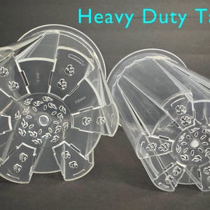 High quality TALL clear transparent plant pots with good drainage planter! Multi-size Available! Large tall clear plant pots with saucers image 5
