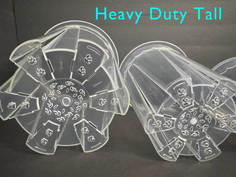 High quality TALL clear transparent plant pots with good drainage planter! Multi-size Available! Large tall clear plant pots with saucers image 5