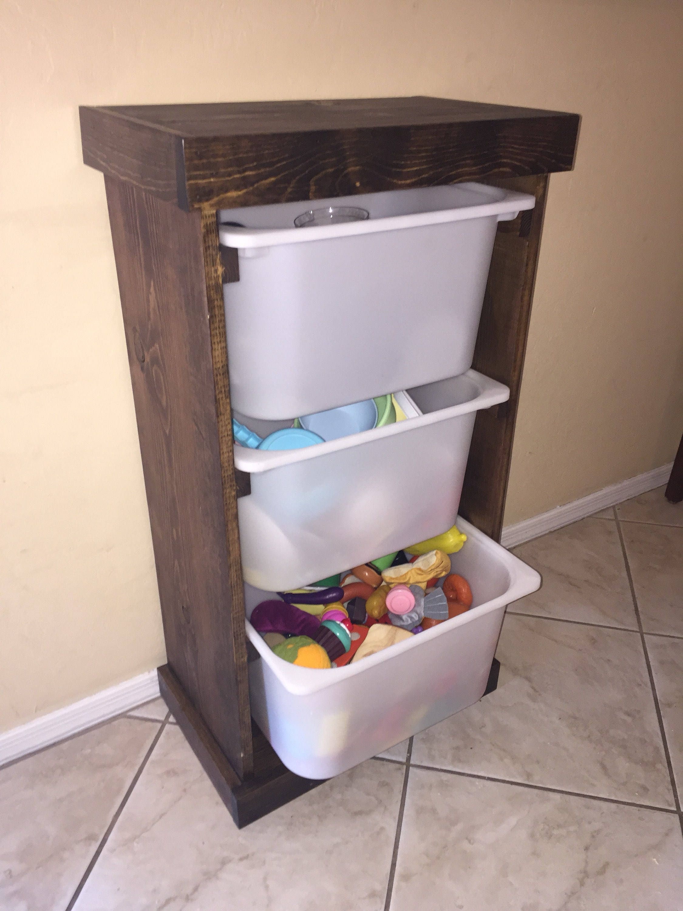 Wooden Toy Storage Organization Child's Toy Box Etsy
