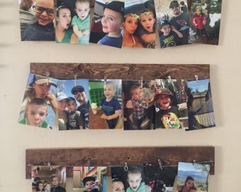 Picture display, photo display, home decor, picture holder, minimalist, simple decor, picture clip board, wire picture hanger