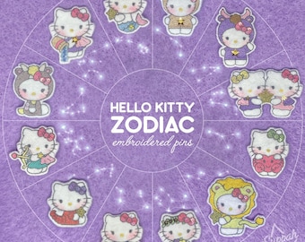 Hello Kitty Embroidered Zodiac Pin Pt. 2