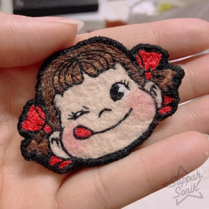 Peko-Chan Hand Embroidered Pin image 3