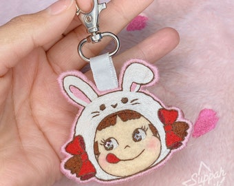 Peko-Chan | Hand Embroidered Keychain