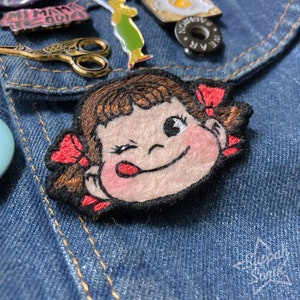 Peko-Chan Hand Embroidered Pin image 2