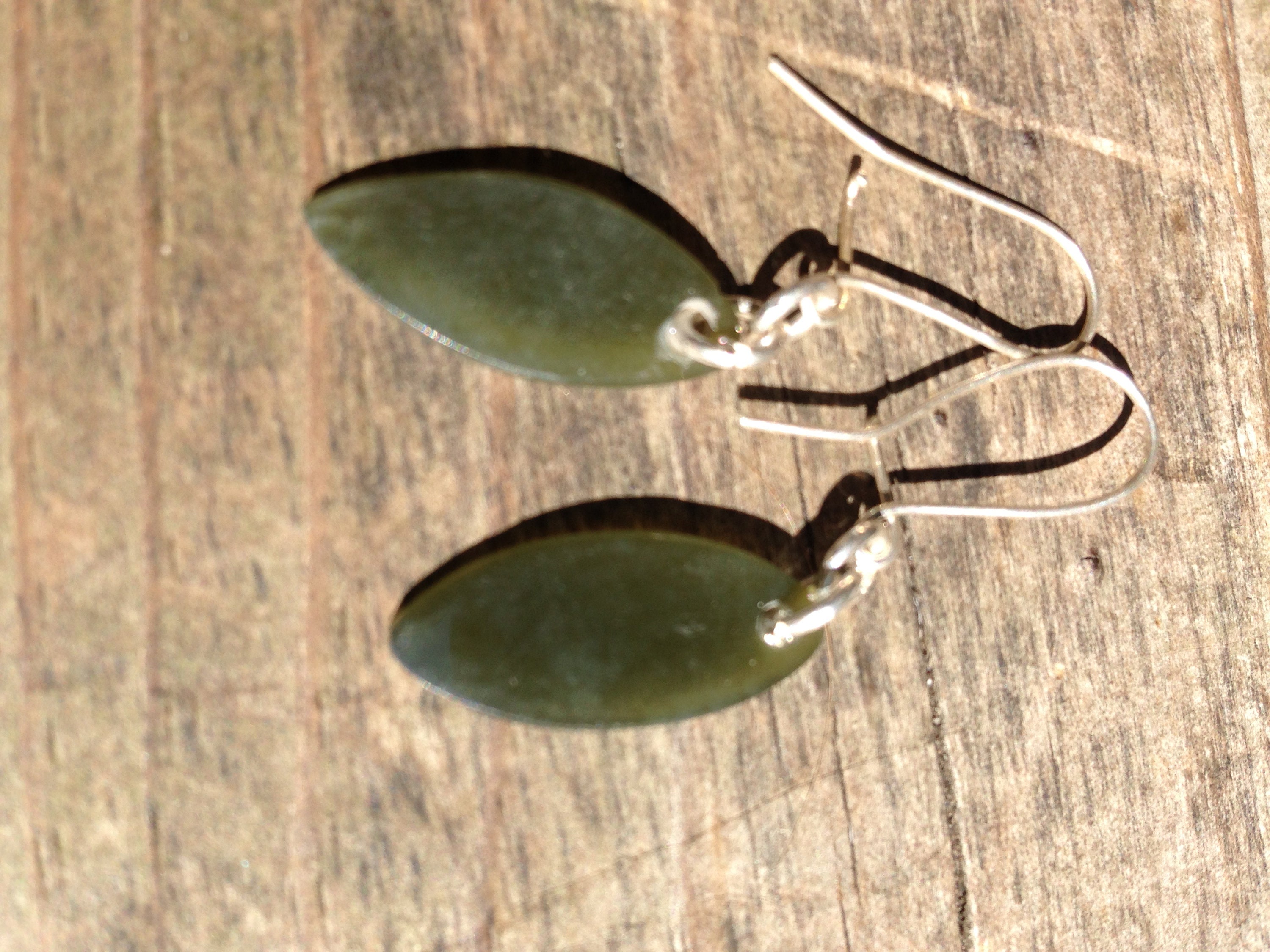 Wyoming Jade and Silver Earrings Etsy