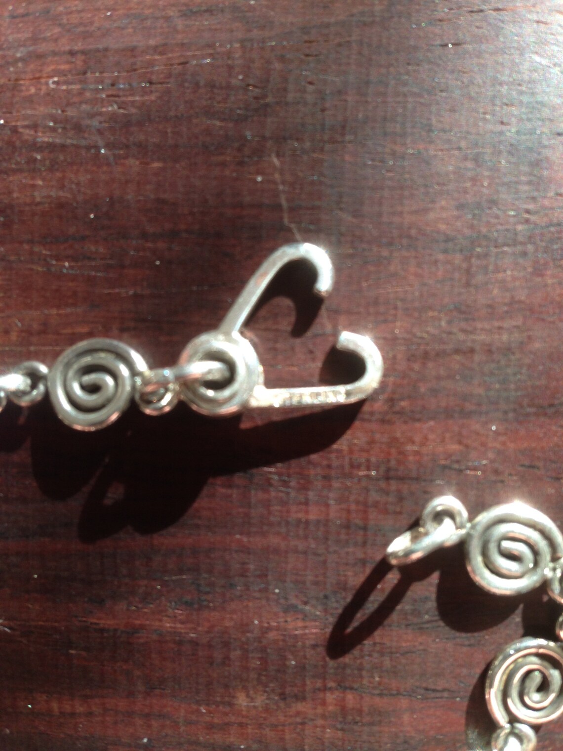 Sterling Silver Spiral Bracelet With Sister Hook Clasp Etsy