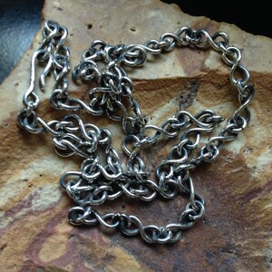 Handmade sterling silver figure eight link chain