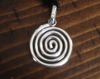 Big Sterling spiral pendant