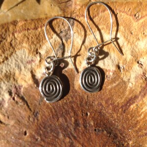 Sterling spiral earrings
