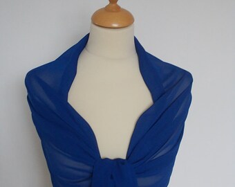 royal blue chiffon wrap