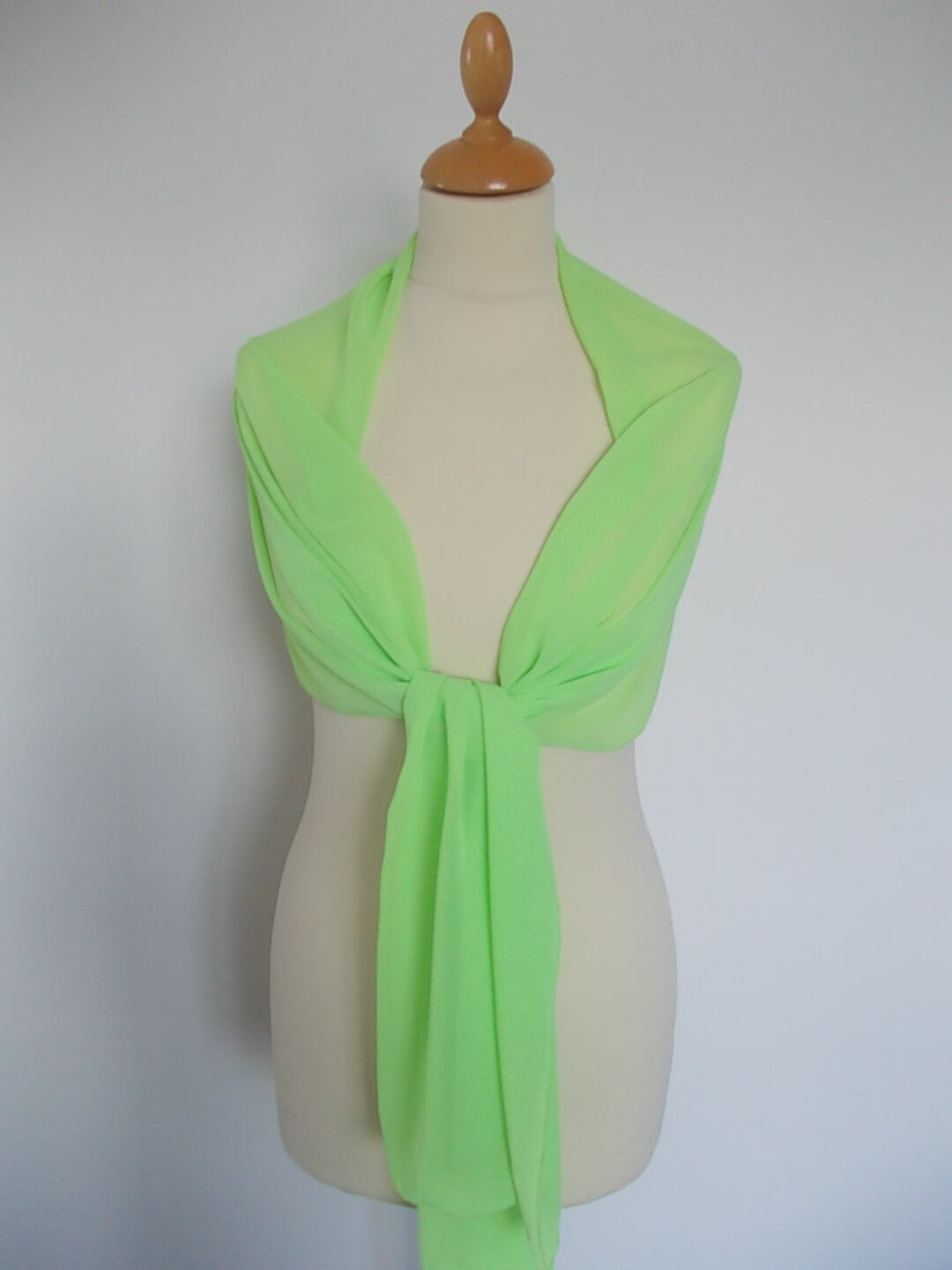 lime green chiffon shawl