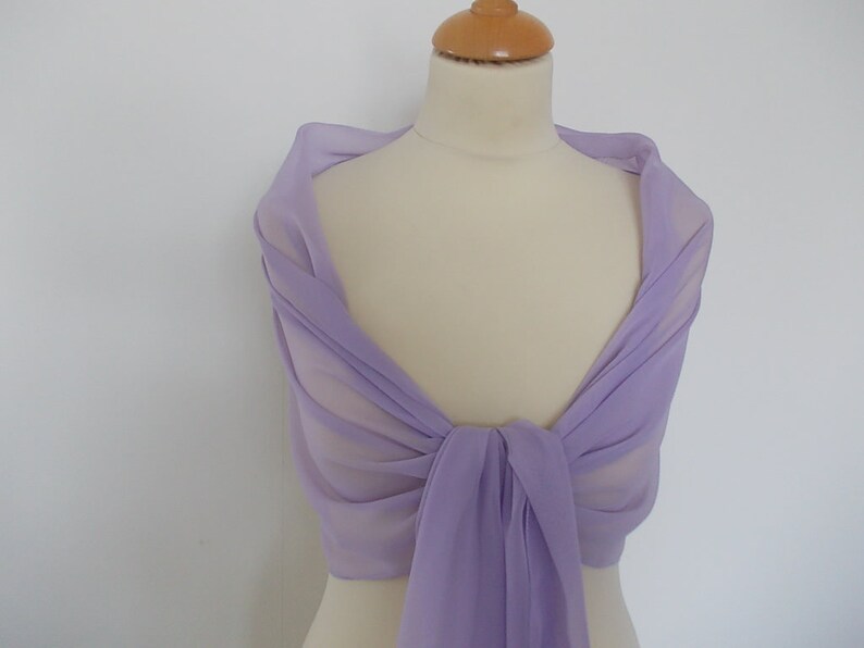 races UK seller Lilac chiffon wrap shawl scarf for bridesmaids prom weddings