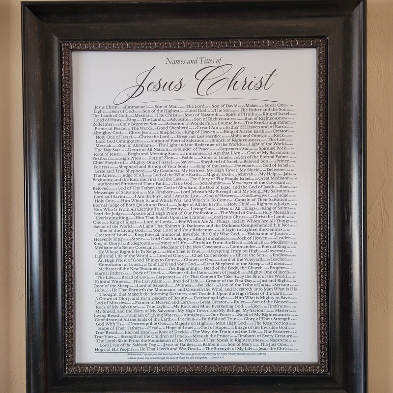 Names of Jesus Etsy