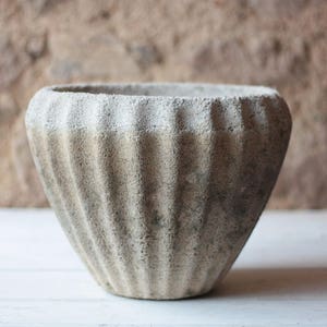 French Mid Century Concrete Planter / Farmhouse