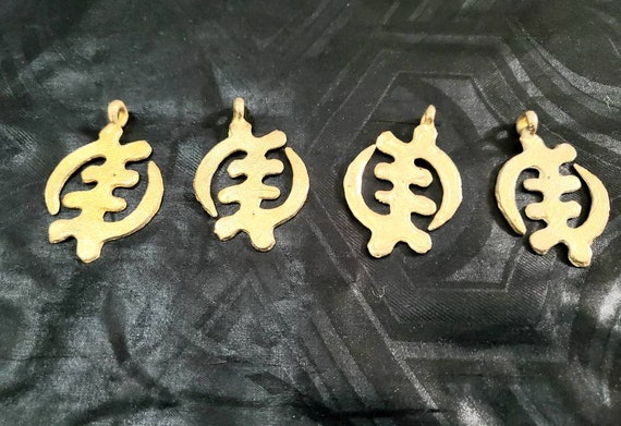Gye Nyame Symbol Pendant, Adinkra Symbol Brass Pendant, African