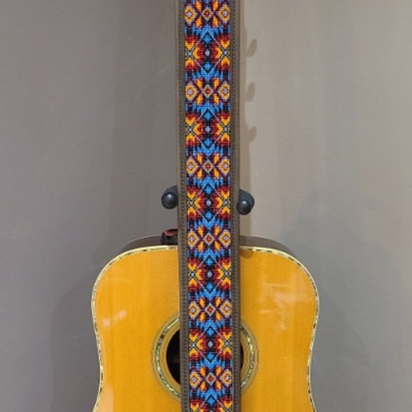 Beaded Guitar Strap Etsy