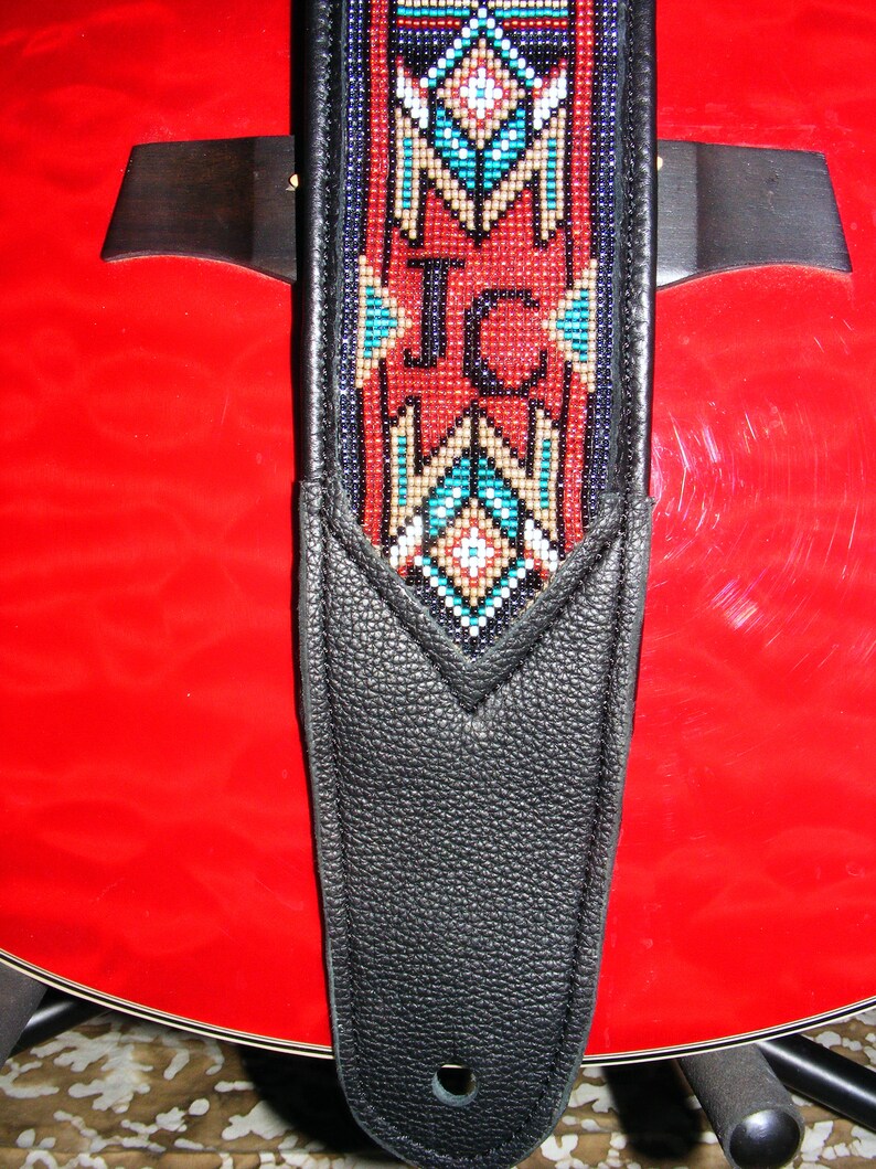 Authentic Native American Custom Made Beaded Guitar Straps Etsy