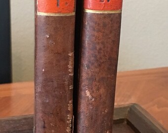 1796 2 tomy PIERWSZE WYDANIE Fables de Mancini-Nivernois - Skóra Paryż Francuski