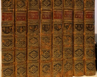 1753 Letters Writ by a Turkish Spy Complete 8 Volume Set Leather Nice