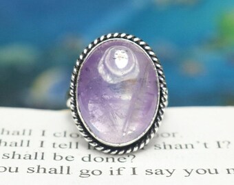 Natural Amethyst Ring, 925 Sterling Silver Ring, Dainty Ring, Solid 925 Sterling Silver Handmade Ring,Statement Ring, Birthstone Ring