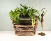 Vintage rattan peacock chair couch loveseat, rattan plant stand, miniature chair, doll chair